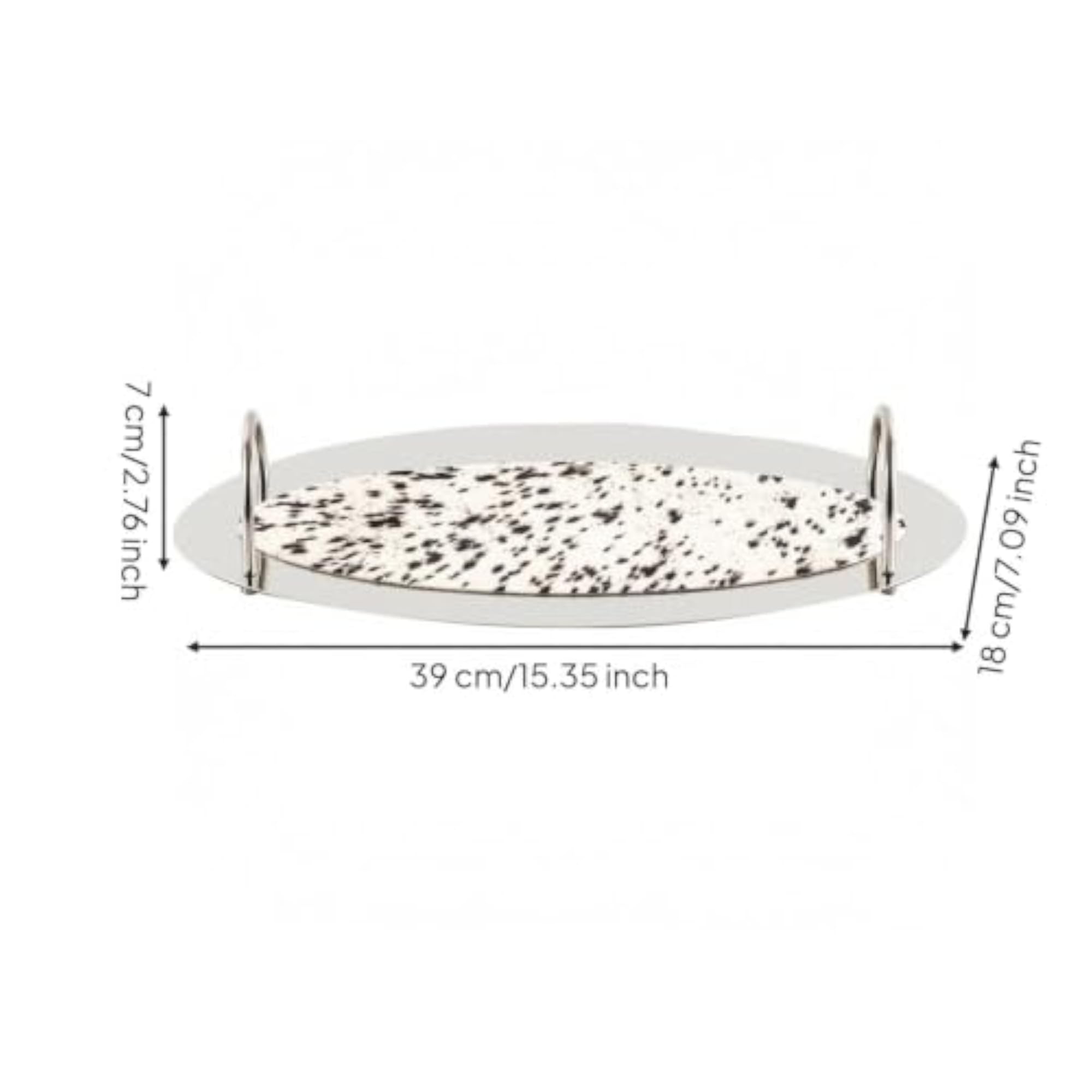 Oval Decorative Tray with Hair Insert, Multifunctional Gift
